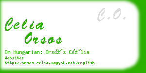 celia orsos business card